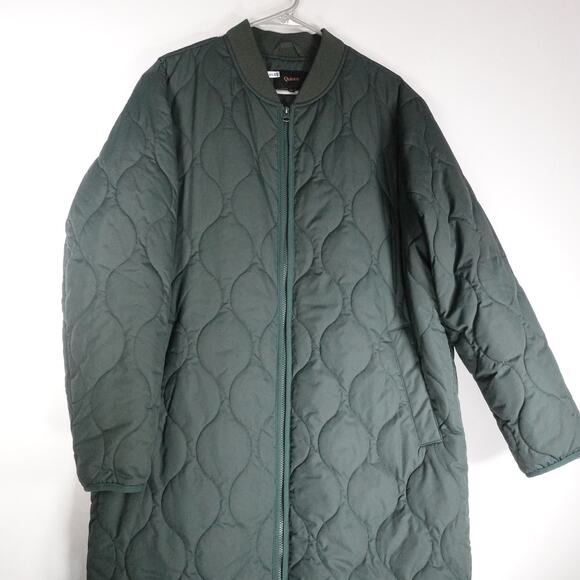 NWOT Quince Women’s XL Featherless Quilted Long Puffer Jacket Coat Verdant Green - Picture 3 of 9